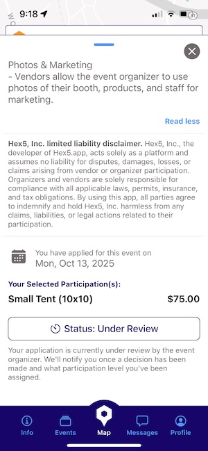 Submit application for review
