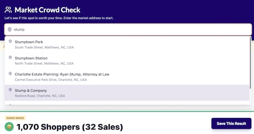 Location Search Screenshot